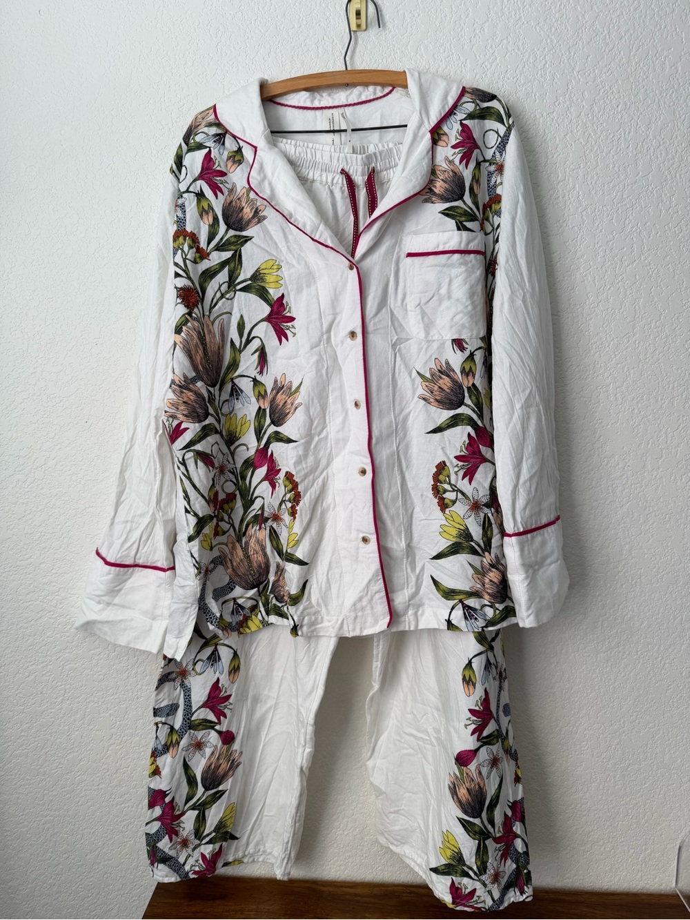 Victoria Garcia for Anthropologie Wide-Leg Flannel Pajama Bottoms XL Set - Picture 4 of 12